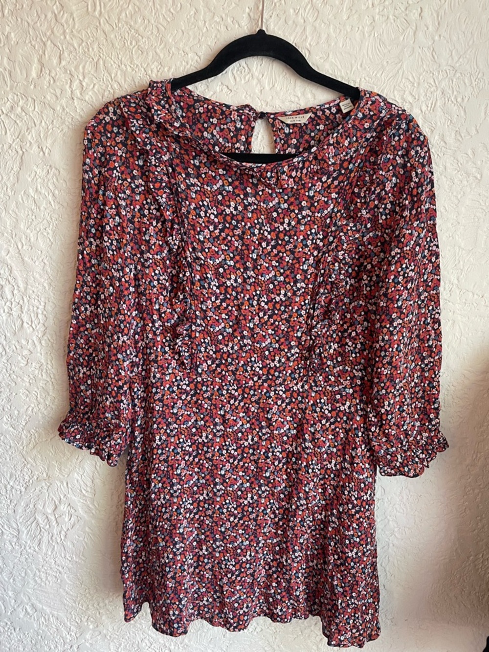 Jack Wills Boho Floral  Red Multicolor mini Dress